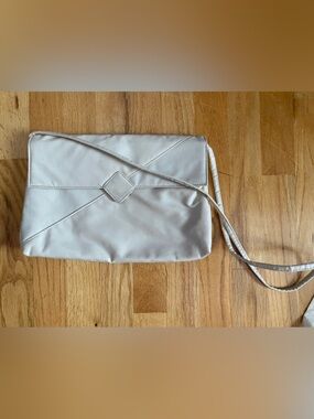 Vintage Ivory Crossbody Clutch